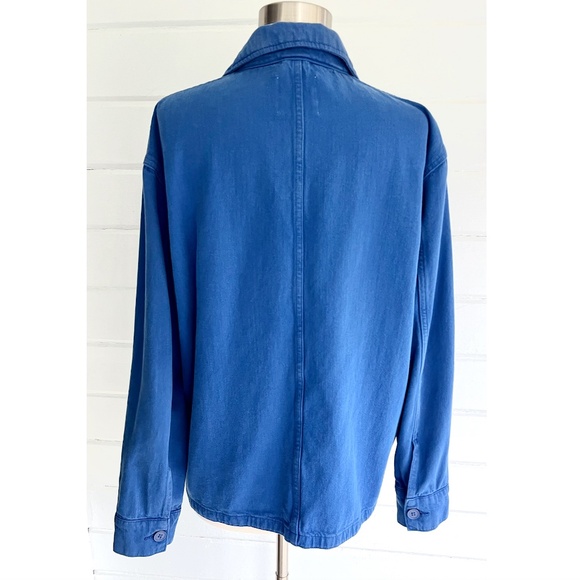 ZARA French Blue Cotton Chore Jacket - L - Picture 5 of 12